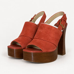 Michael Kors Rory Women's 9M Terracotta Suede Platform Sandals NIB